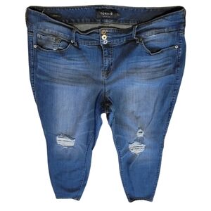 24R TORRID Premium Jegging Distressed Stretch Jeans Womens